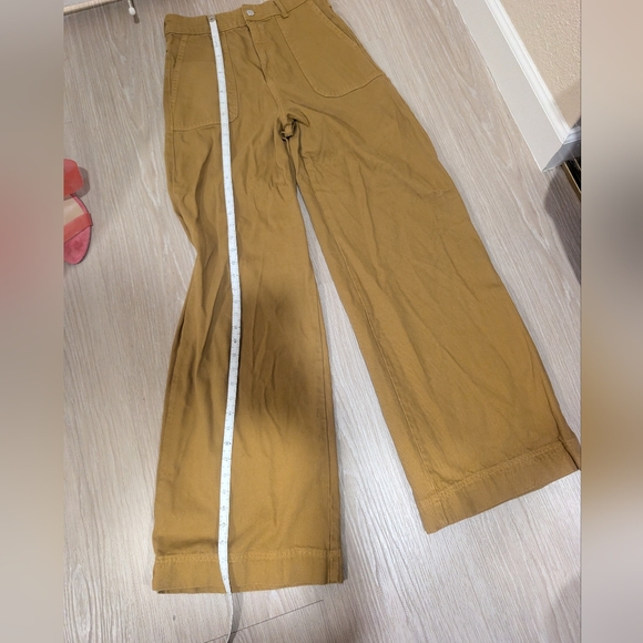 Ba&sh Dixon Cotton Twill Wide Leg Pants in Ocre - Picture 12 of 16